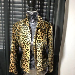 Bloom Junior Size L Cheetah Zip Front Jacket